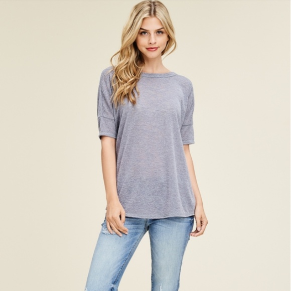 Gray Twist Back Top - Picture 6 of 7